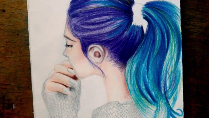 The Most Famous Simple Colored Pencil Drawings Techniques Drawing Hair Tutorial Easy With Colored Pencil Pics