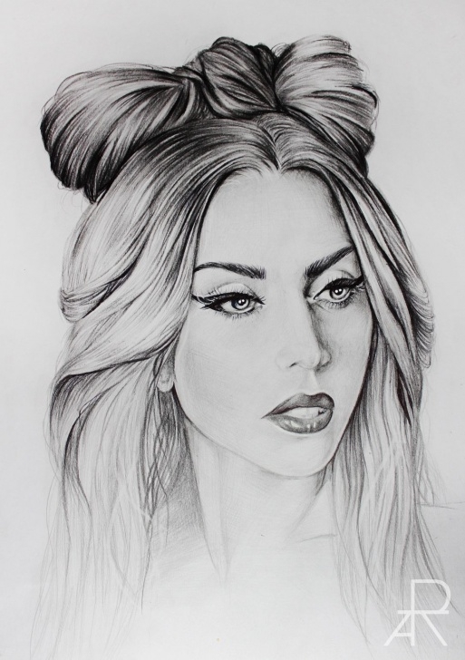 Top Lady Pencil Drawing Simple Pencil Drawing Of Lady Gaga / More At: Www.facebook/modesta Image