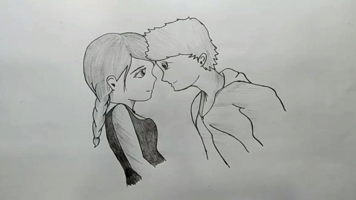 Top Love Couple Sketch Drawing for Beginners How To Draw Couple Love Scene With Pencil Sketch Step By Step Picture