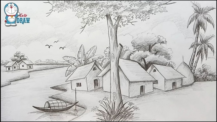 Wonderful Landscape Drawing Sketch Step by Step How To Draw Scenery / Landscape By Pencil Sketch Step By Step Pics