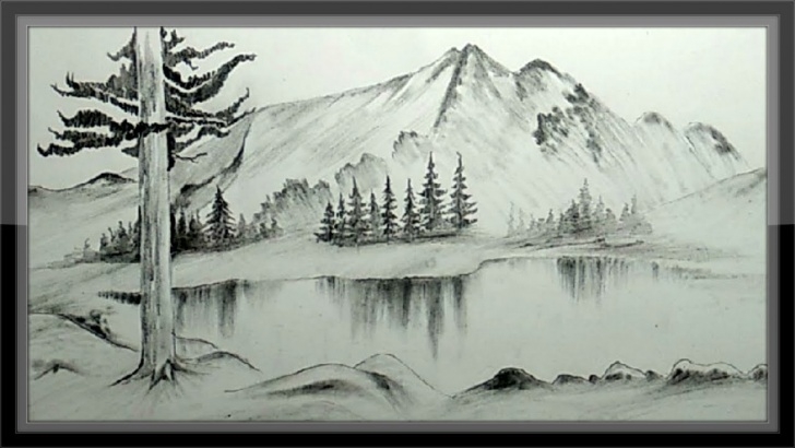 Wonderful Mountain Pencil Sketch Step by Step Easy Pencil Drawing Mountain Landscape Scenery Step By Step Image